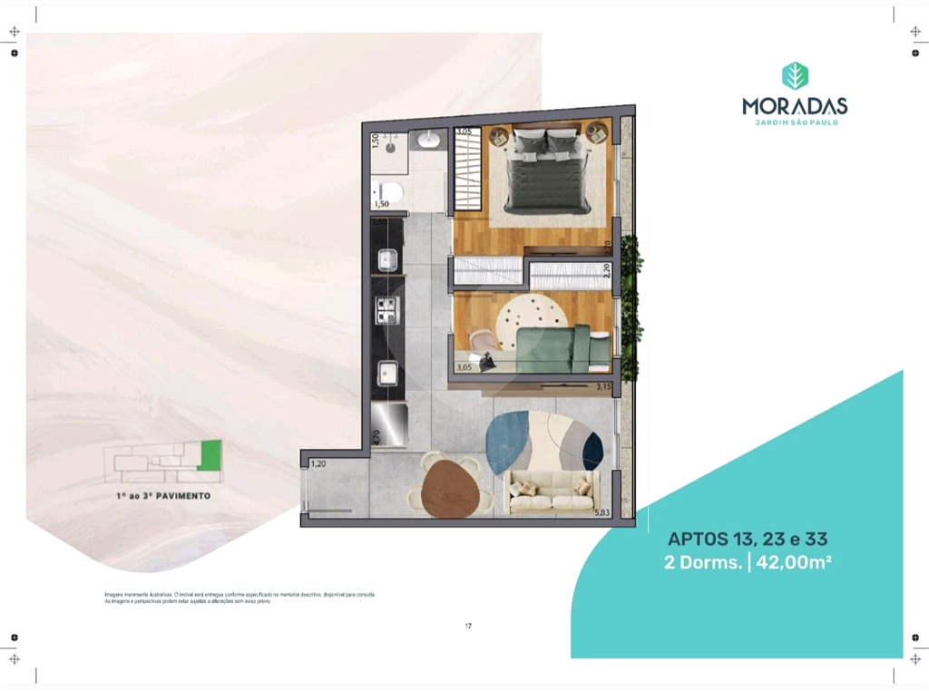 Apartamentos Studio, 1 e 2 dormitórios Jardim São Paulo