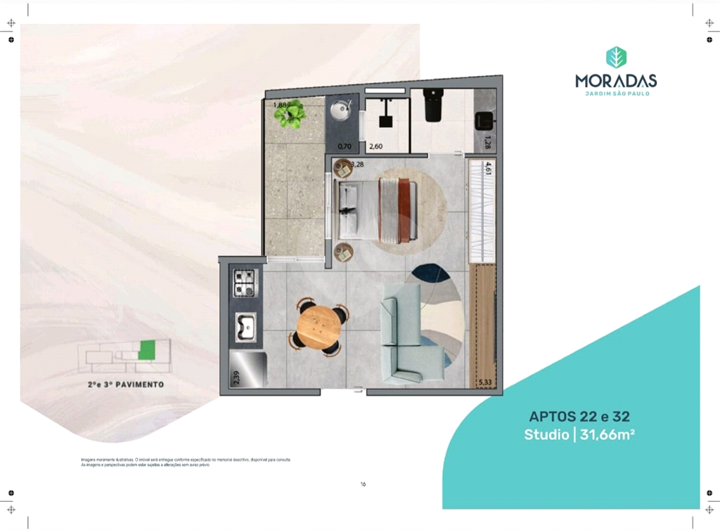 Apartamentos Studio, 1 e 2 dormitórios Jardim São Paulo