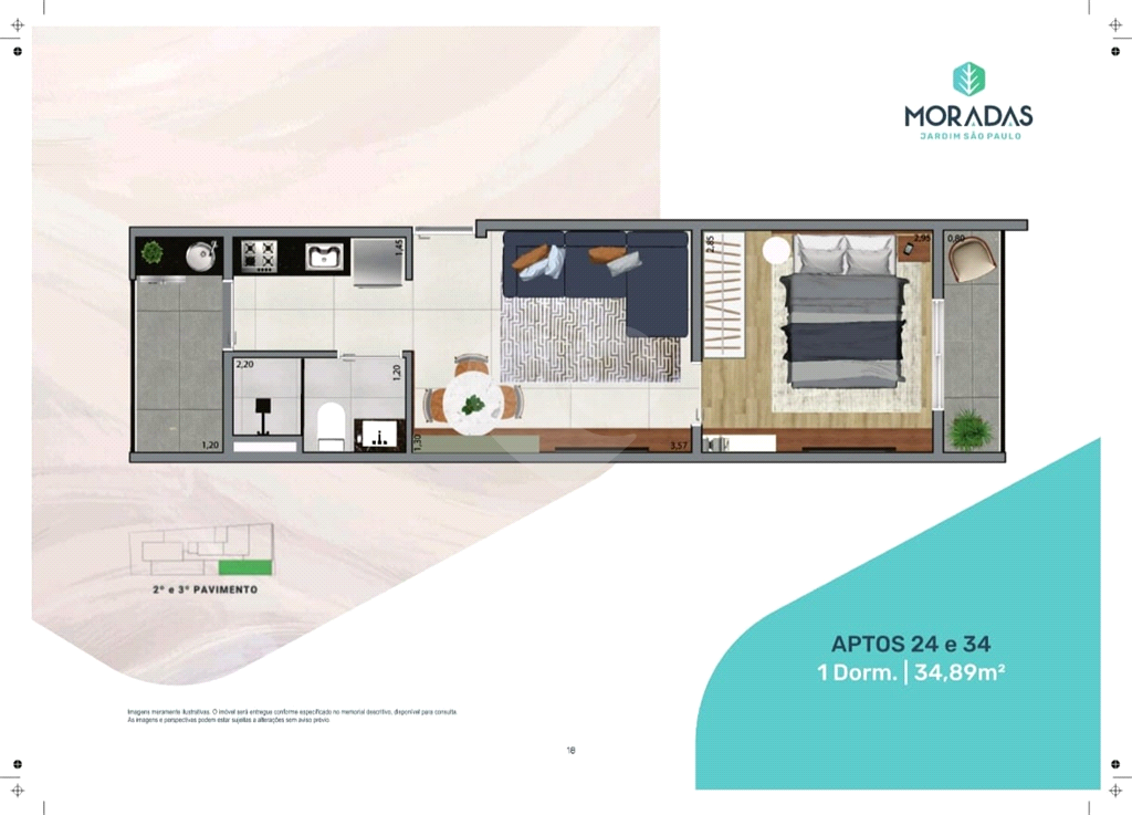 Apartamentos Studio, 1 e 2 dormitórios Jardim São Paulo