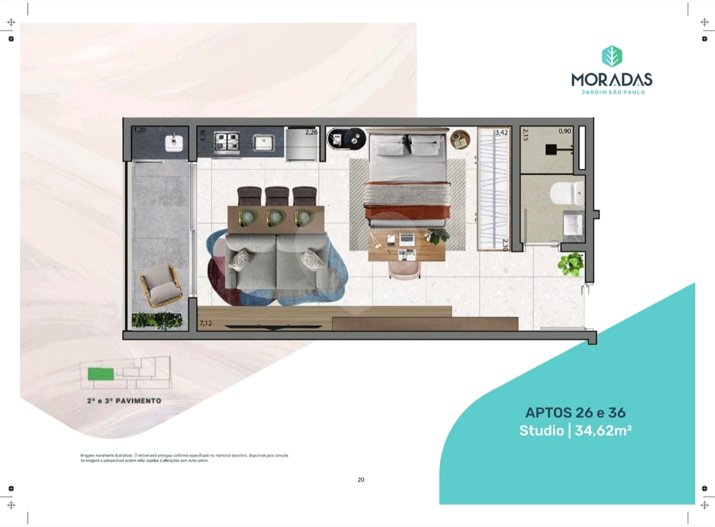 Apartamentos Studio, 1 e 2 dormitórios Jardim São Paulo
