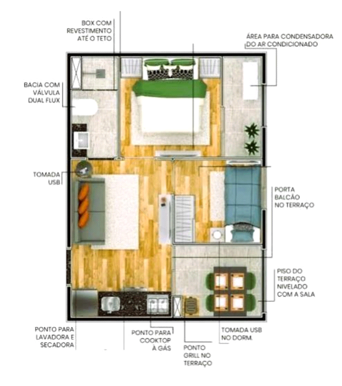 Apartamento, 2 quartos, 30 m² - Foto 18