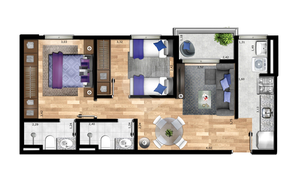 Apartamento à venda com 2 quartos, 61m² - Foto 19