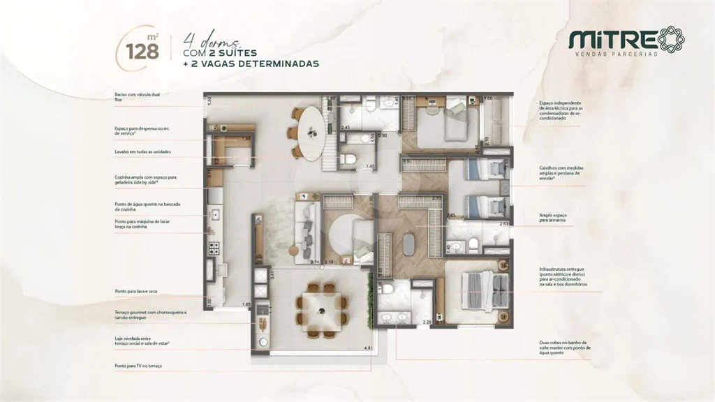 Apartamento no Raízes Jardim São Paulo - 4 dormitórios 3 suítes e 2 vagas
