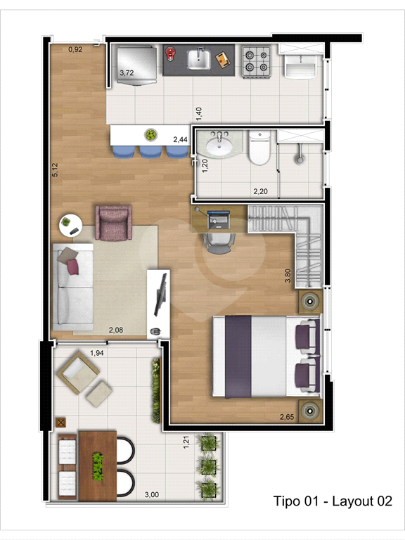 Apartamento 01 quarto a venda no Butantã 