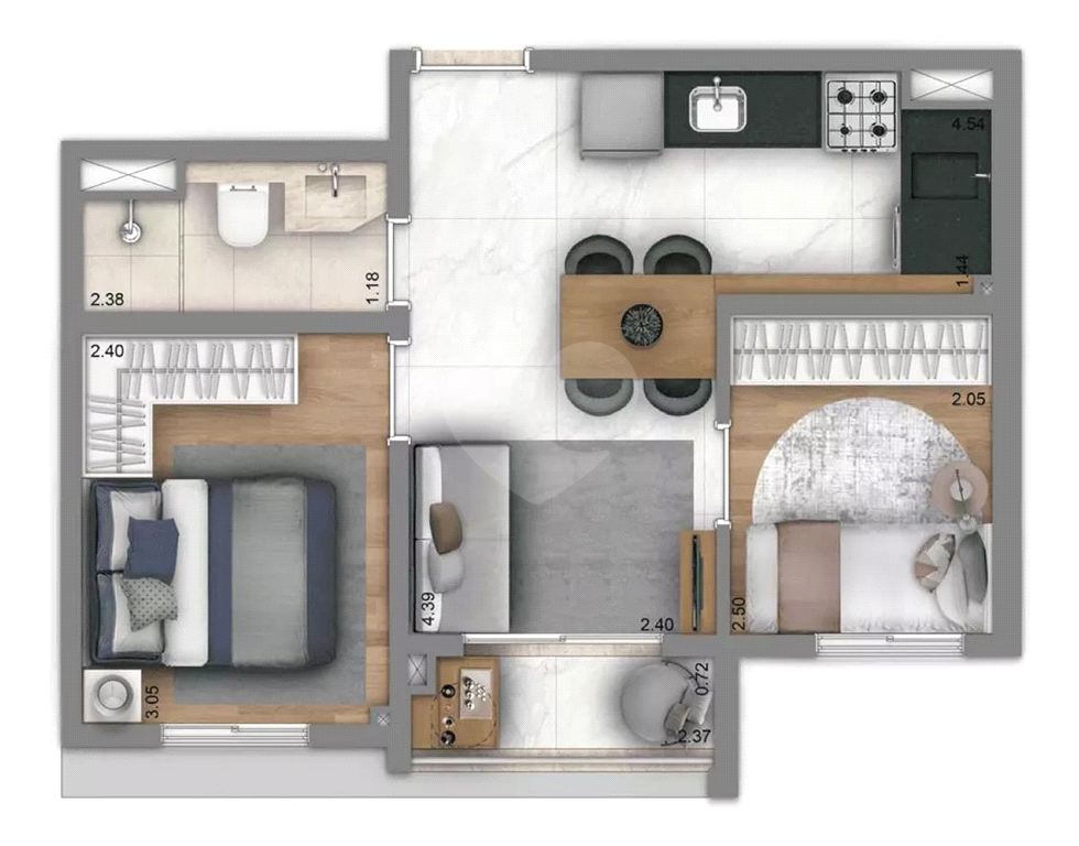 Apartamento à 300 Metros Do Metrô Santos-imigrantes