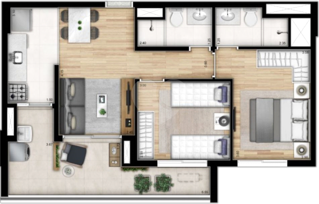 APARTAMENTO em BELA VISTA