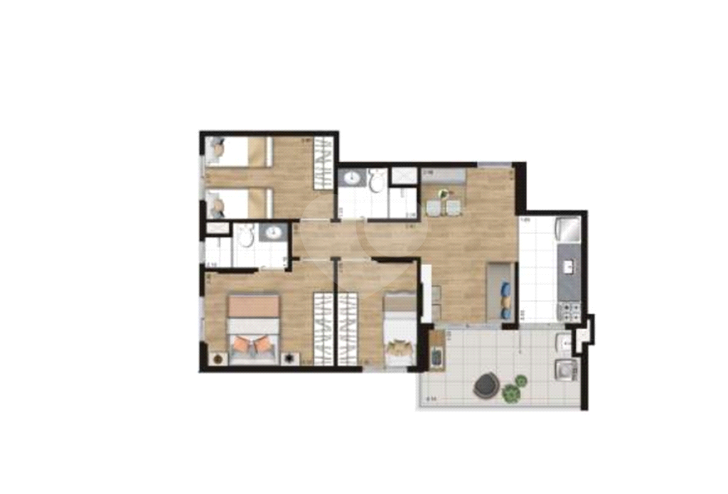 Apartamento à venda com 3 quartos - Foto 1