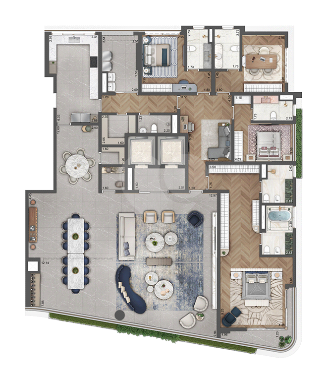 Apartamento de 360m² no Saffire By Elie Saab: Luxo e Exclusividade em Moema