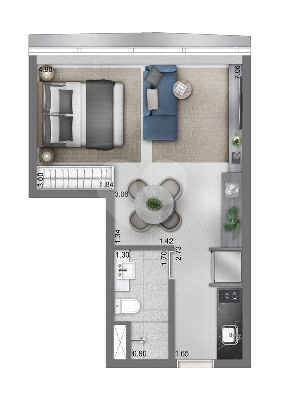 Studio à venda no Funchal 641 - Vila Olímpia - 36,20 m² com 1 vaga de garagem | Entrega em Dez/2024