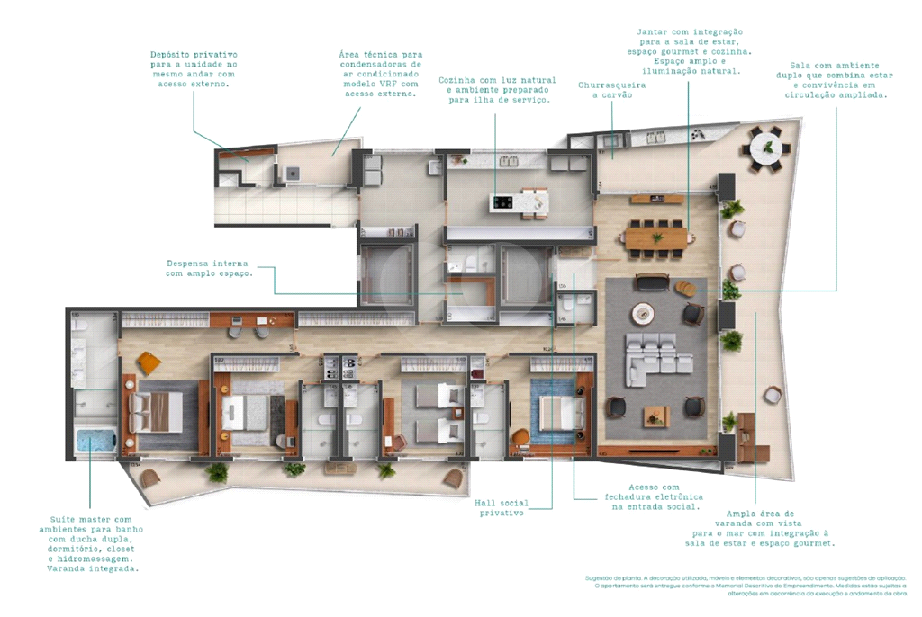 Lançamento de apartamentos no GONZAGA em Santos com 3 ou 4 suítes, 3 ou 4 vagas, varanda gourmet e vista para o mar