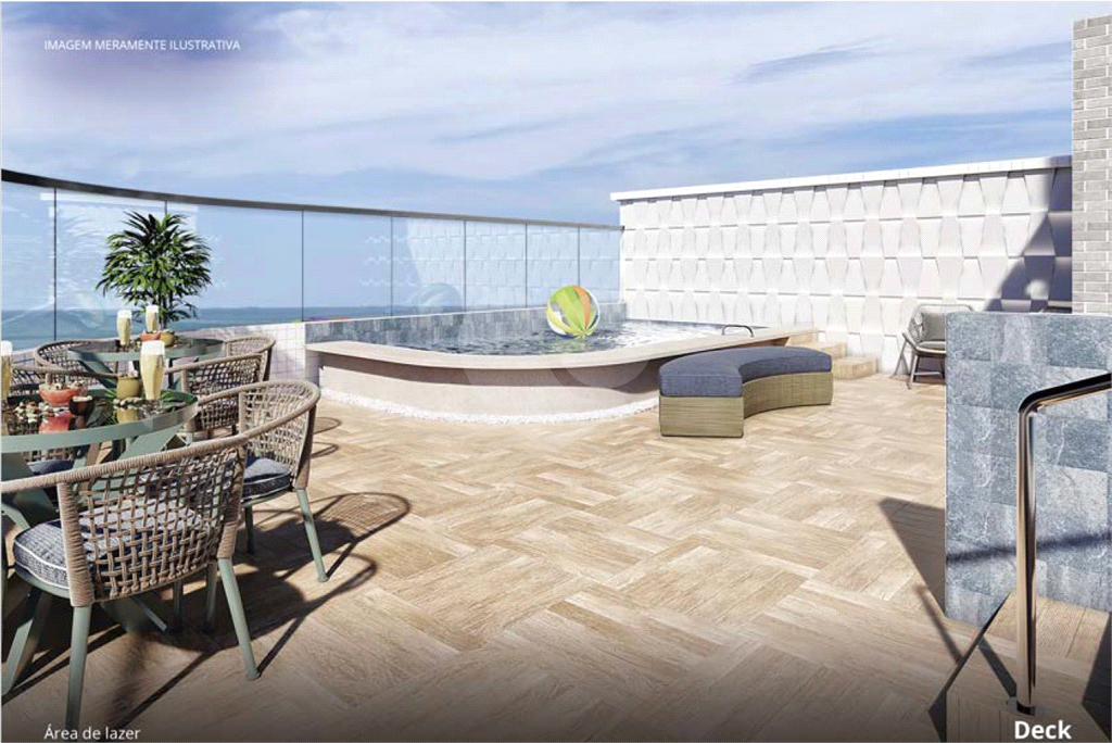 Apartamento Vista Mar, Praia Grande, Solemar, com 2 quartos, sendo 2 suítes, varanda gourmet e 1 vaga de garagem.