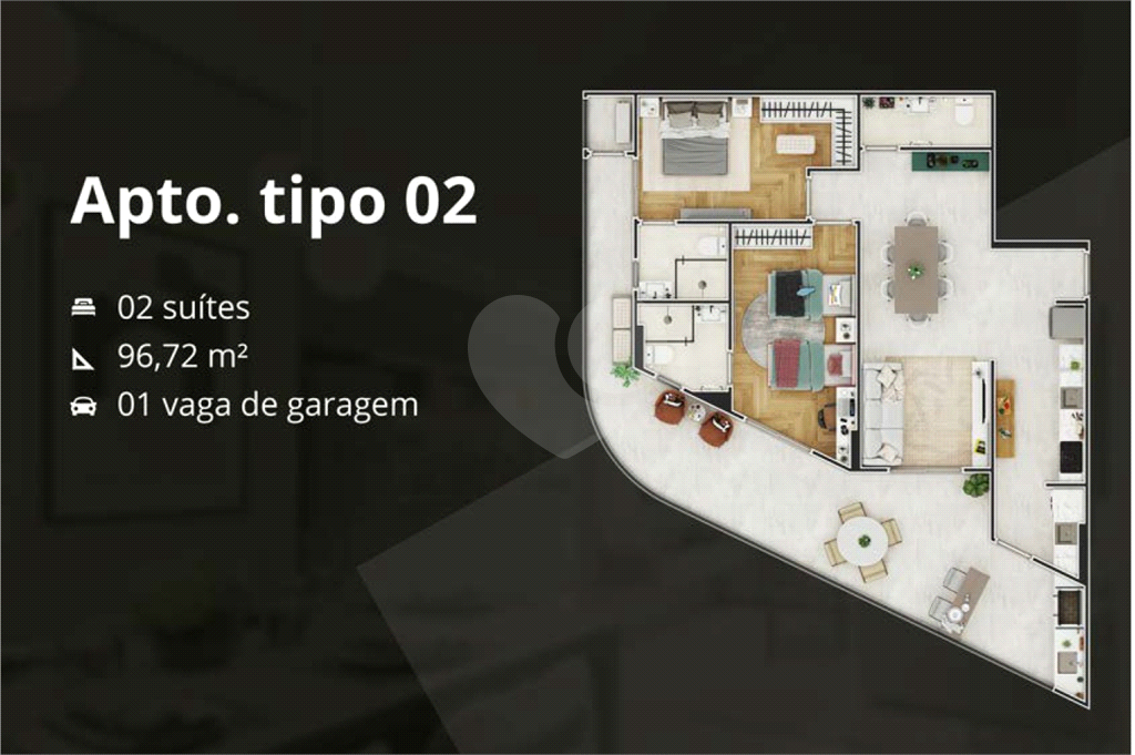 Apartamento Vista Mar, Praia Grande, Solemar, com 2 quartos, sendo 2 suítes, varanda gourmet e 1 vaga de garagem.