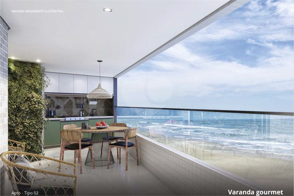 Apartamento venda PRAIA GRANDE com até 96,72m2, vista para o mar, até 2 suítes, sala, 3 banheiros, varanda gourmet e 1 vaga de garagem