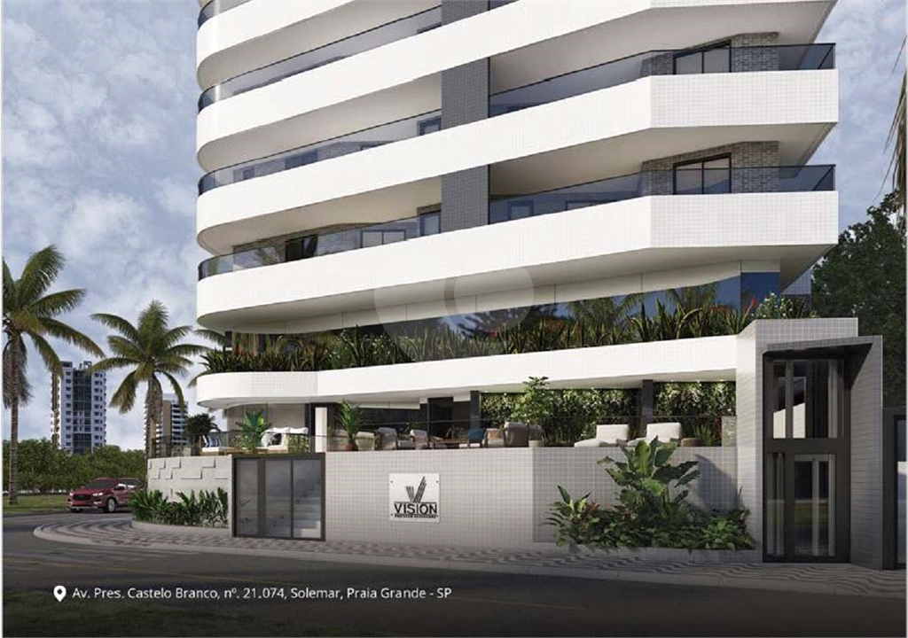 Apartamento venda PRAIA GRANDE com até 96,72m2, vista para o mar, até 2 suítes, sala, 3 banheiros, varanda gourmet e 1 vagas de garagem. 