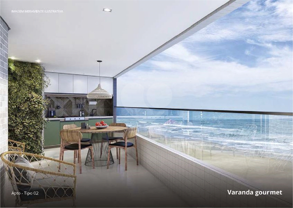 Apartamento venda PRAIA GRANDE com até 96,72m2, vista para o mar, até 2 suítes, sala, 3 banheiros, varanda gourmet e 1 vagas de garagem. 