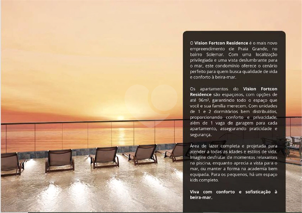 Apartamento venda PRAIA GRANDE com até 96,72m2, vista para o mar, até 2 suítes, sala, 3 banheiros, varanda gourmet e 1 vagas de garagem. 