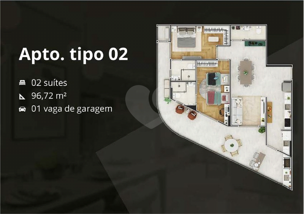 Apartamento venda PRAIA GRANDE com até 96,72m2, vista para o mar, até 2 suítes, sala, 3 banheiros, varanda gourmet e 1 vagas de garagem