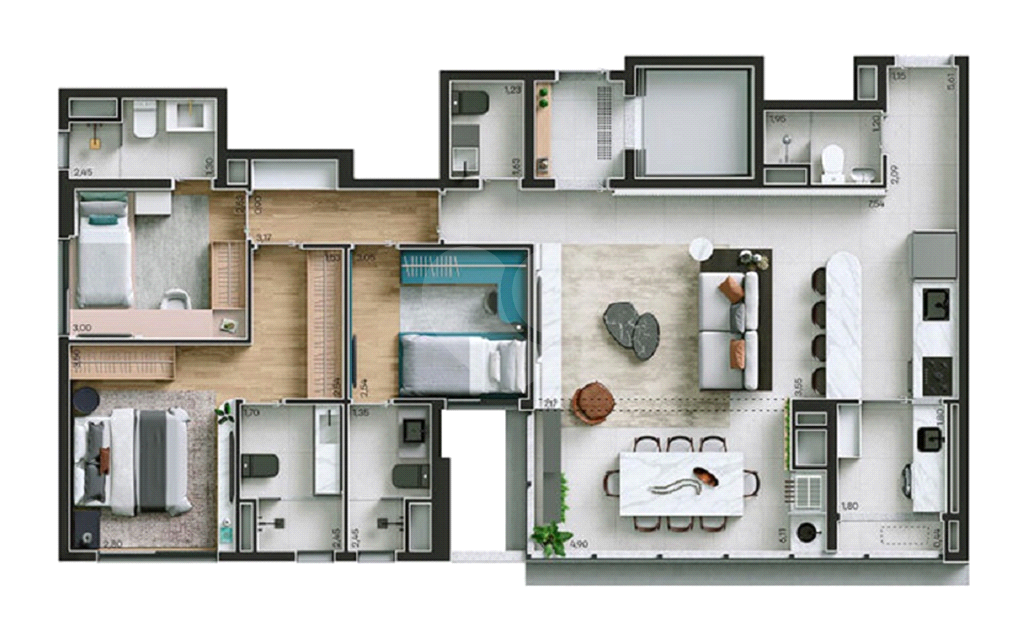 Apartamento à venda com 3 suítes em Perdizes