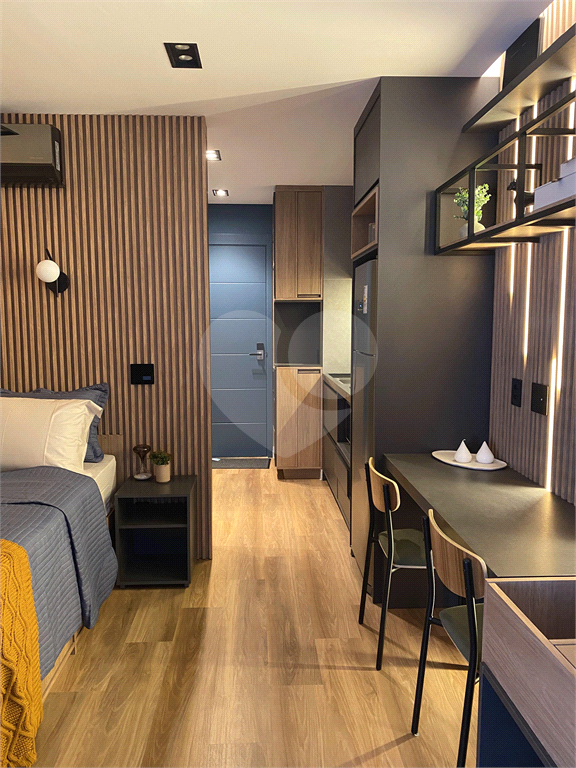 Studio com decoração refinada 27m² mobiliado com lazer Pinheiros