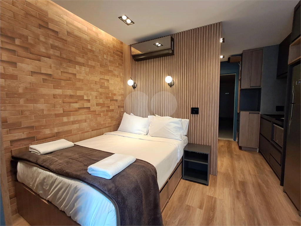 Studio com decoração refinada 26m² mobiliado com lazer Pinheiros