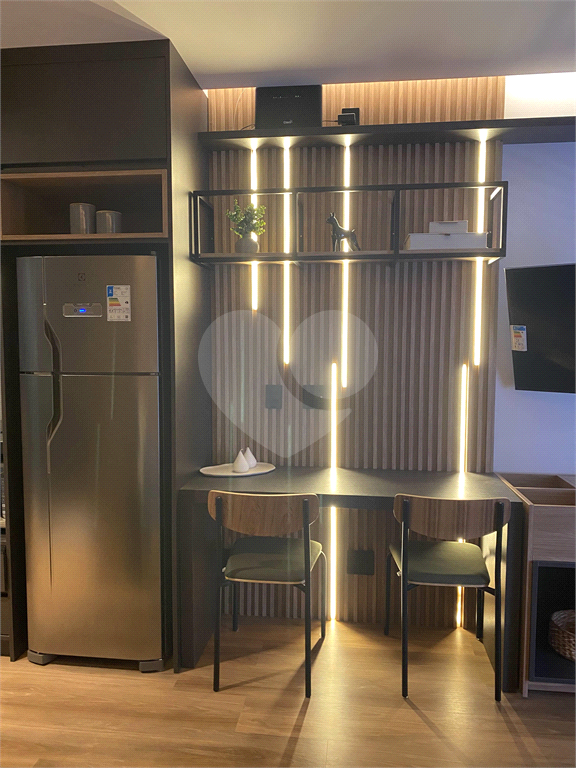 Studio com decoração refinada 27m² mobiliado com lazer Pinheiros