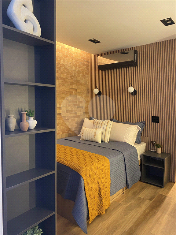 Studio com decoração refinada 27m² mobiliado com lazer Pinheiros