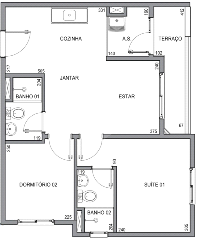Apartamento, 2 quartos, 45 m² - Foto 3