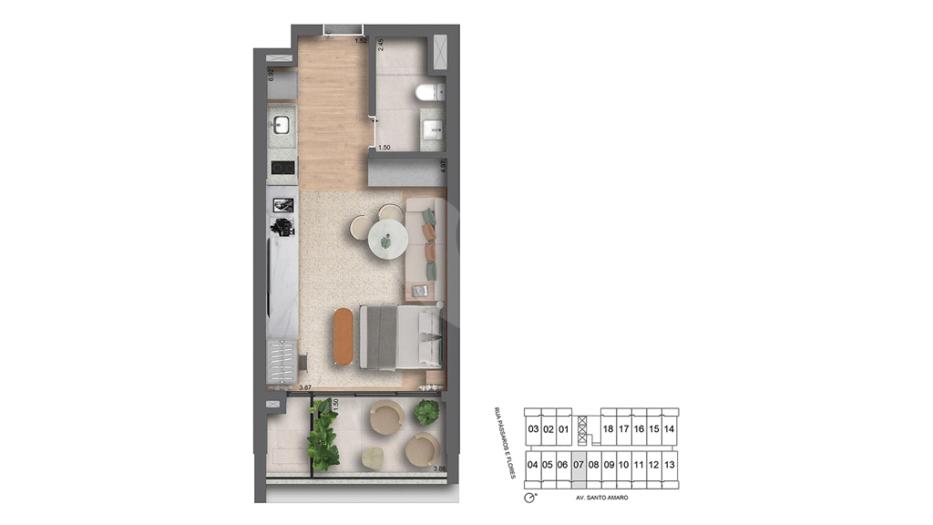 Studio de 41m² no BRK by Helbor – Brooklin, São Paulo