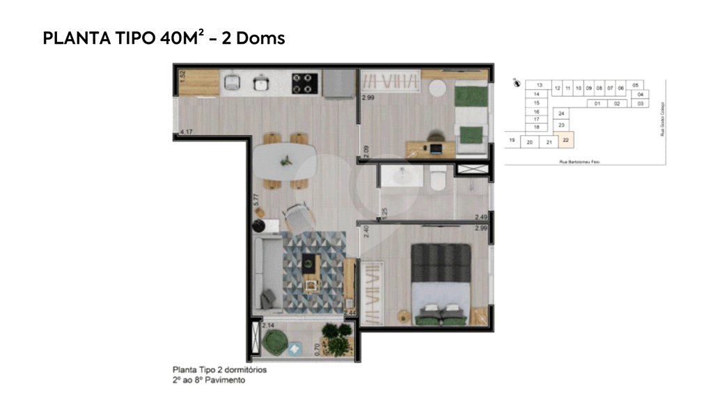 Apartamento de 2 dormitórios com 40?m² no Helbor B?Liv — Brooklin/SP