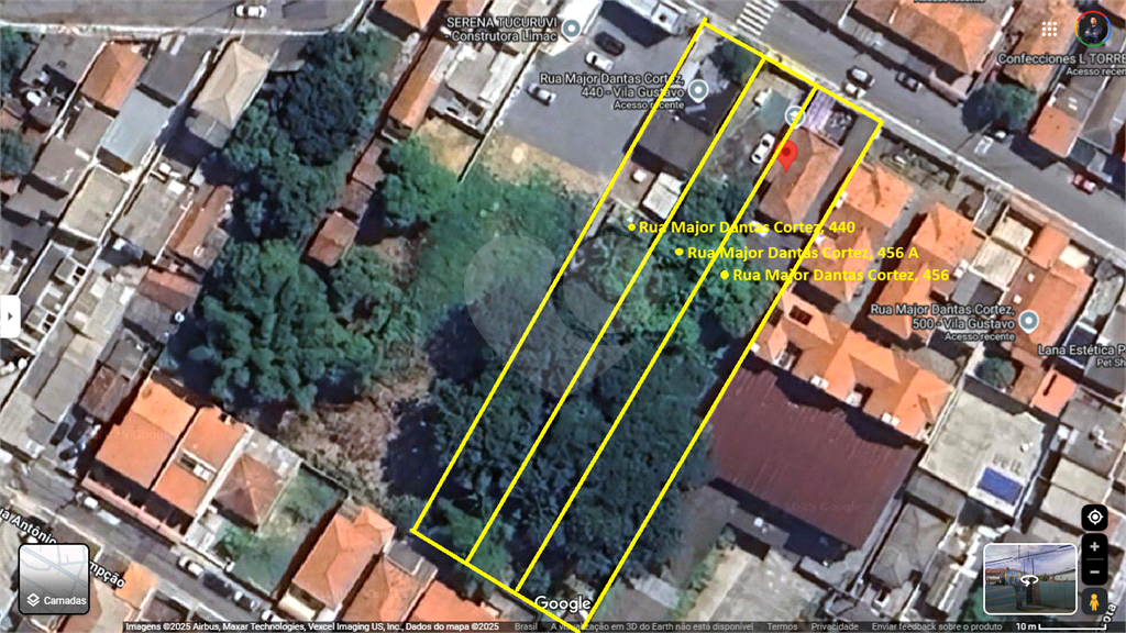 Terreno perto do metrô Tucuruvi com 886m² e área total de 2.656m²
