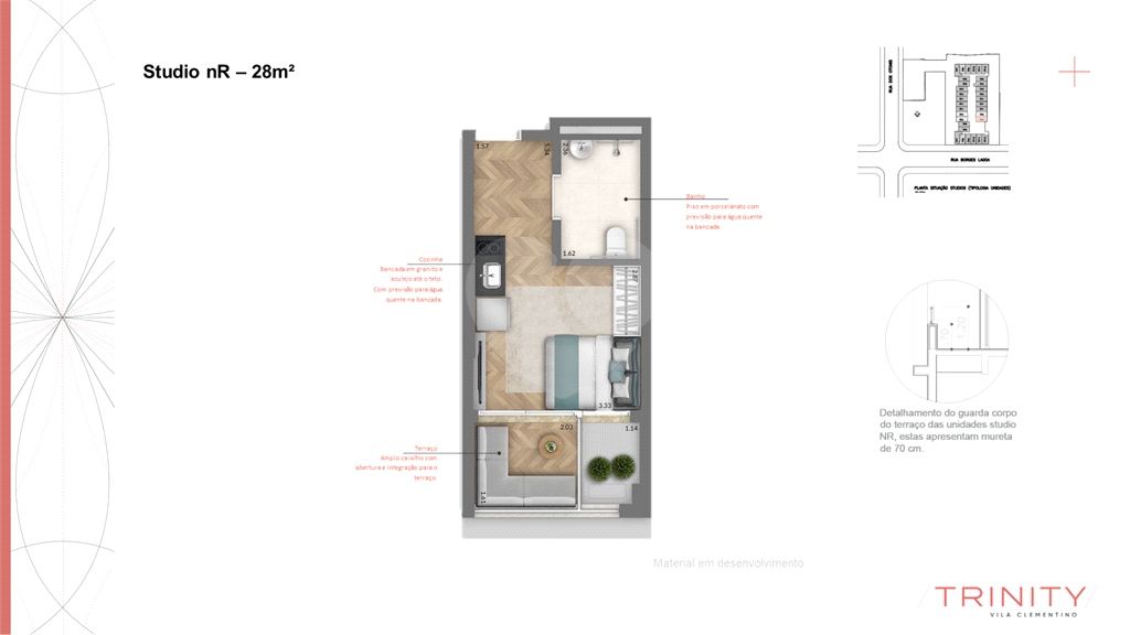 Studio à venda no Trinity Vila Clementino Smart – Modernidade e localização estratégica em São Paulo