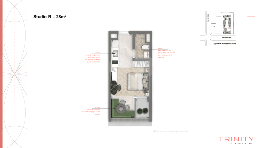 Studio à venda no Trinity Vila Clementino Smart – Modernidade e localização estratégica em São Paulo