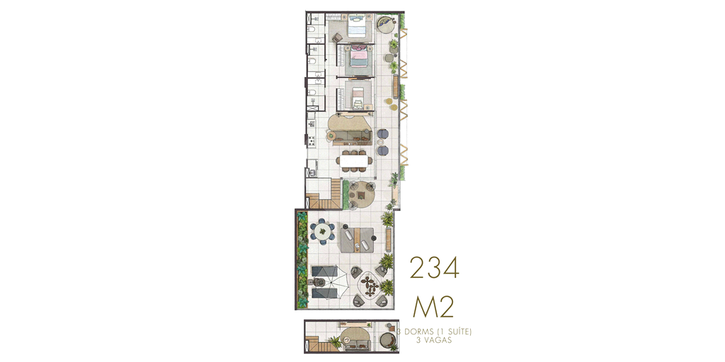 Apartamento à venda na Riviera de São Lourenço – 69 m², 2 suítes, 1 vaga – Saint Tropez Village