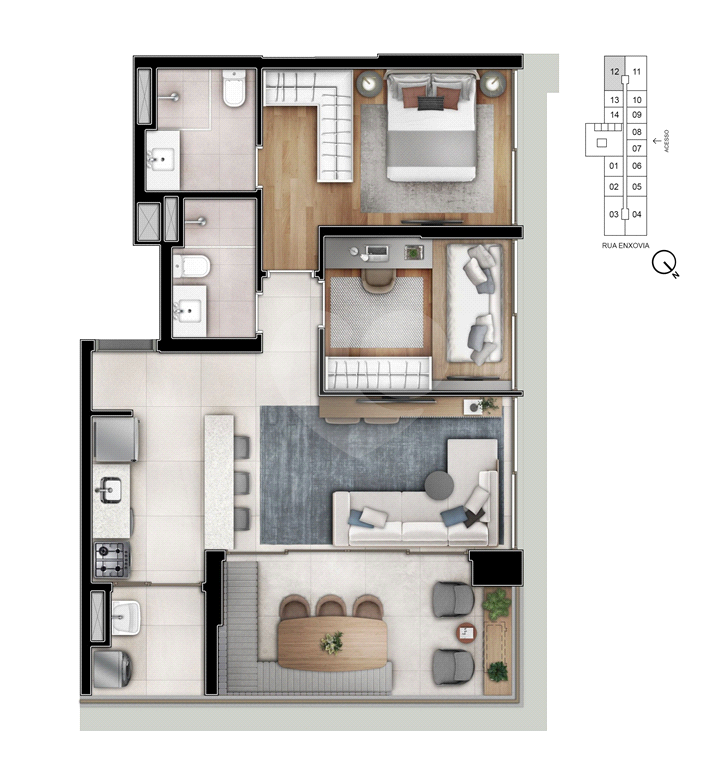 Apartamento 2 Quartos 70 m² à Venda – Helbor Open Mind – Chácara Santo Antônio, São Paulo