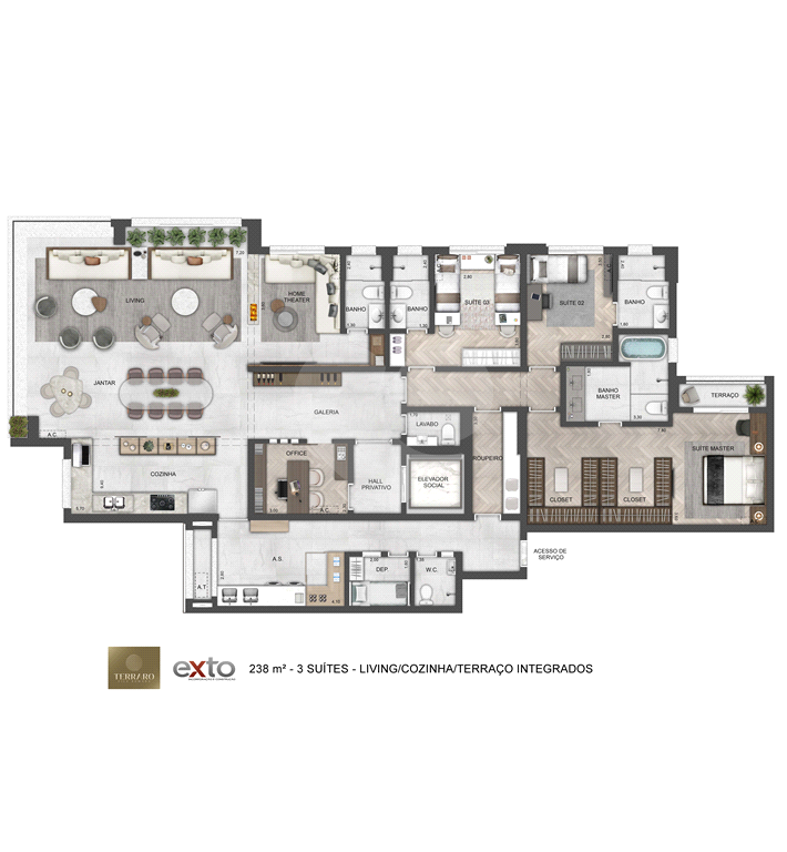 APARTAMENTO em VILA ROMANA