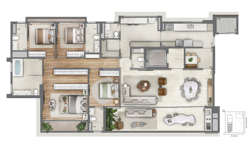 Apartamento 4 quartos à venda – 245 m² – Higienópolis – São Paulo