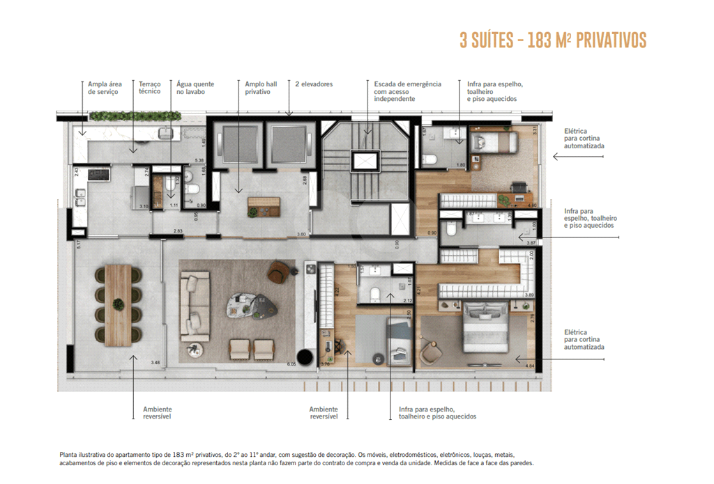 Apartamento 3 suítes à venda – 183 m² – Vila Nova Conceição – São Paulo