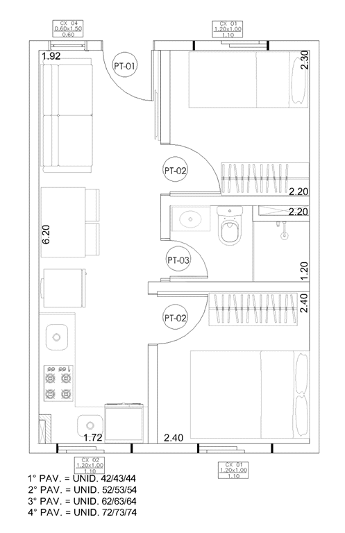 APARTAMENTO em CASA VERDE