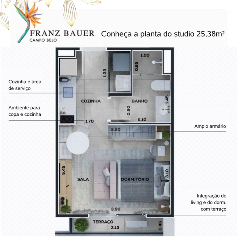 Studio à Venda no Franz Bauer – Campo Belo, São Paulo