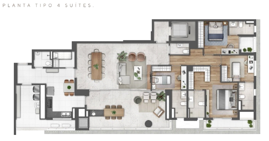 Brooklin Novo - Apto pronto - 229,36 m² - 4 suites - 3vgs