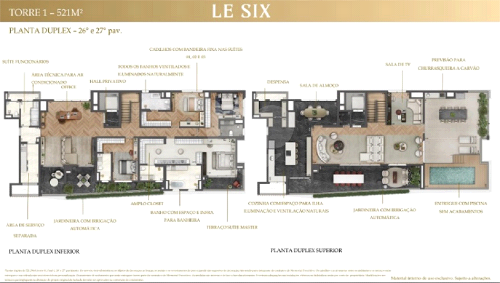 Cobertura Duplex Paraiso - 4 suites - 521 m² - Quadra de tenis