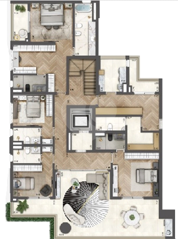 Cobertura duplex Chacara Klabin - 4 suites - 4 vgs - 487 m² - Quadra de tenis
