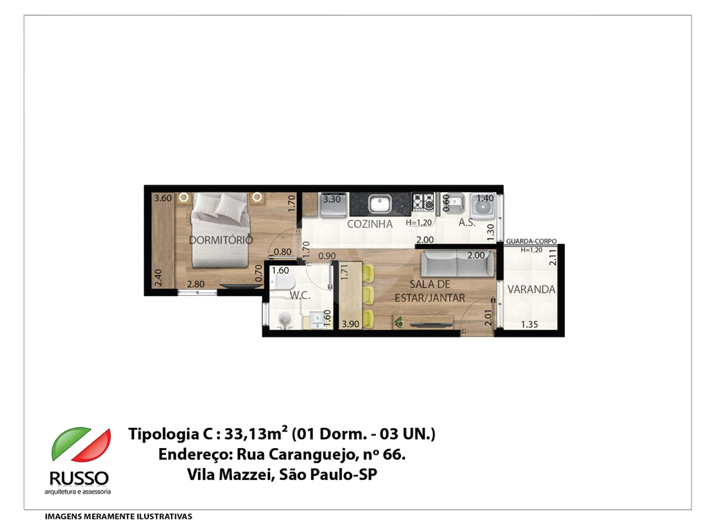 Apartamento, 1 quarto, 27 m² - Foto 10