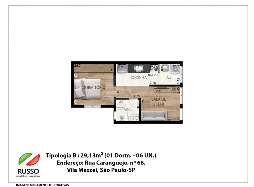 Apartamento, 1 quarto, 27 m² - Foto 9