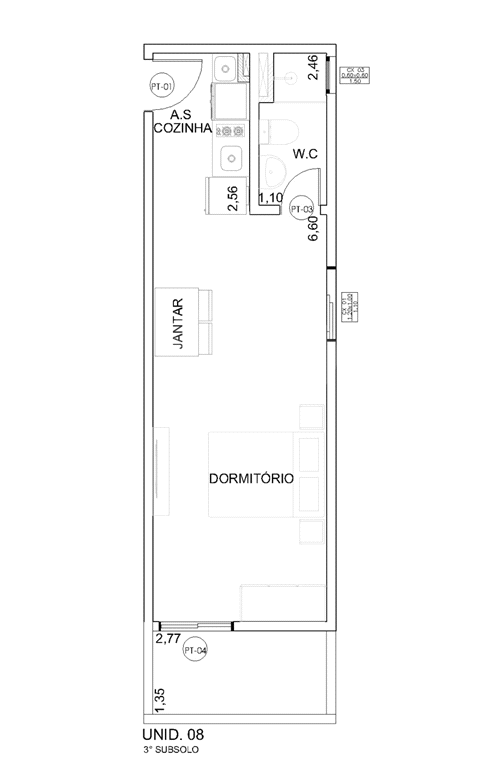 Apartamento de 1 dormitório e 25,80 m² à venda na Casa Verde – Tokyo Altino Residence
