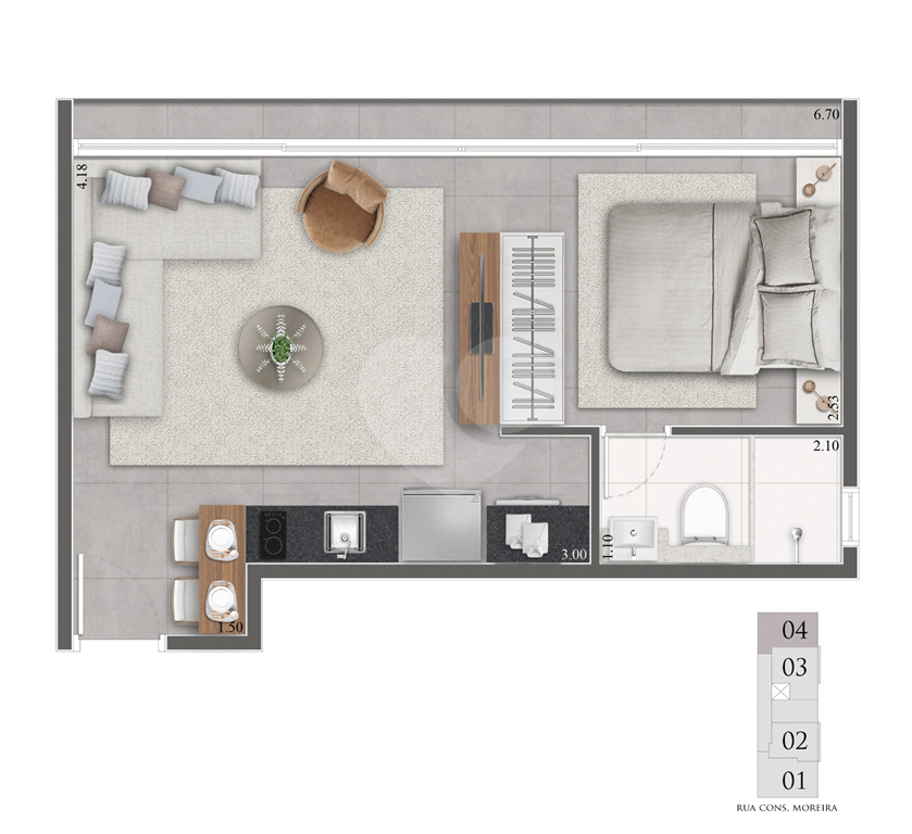 Studio 31 mts Locação em Santana