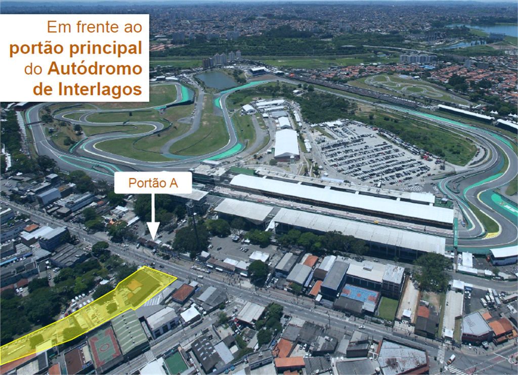Terreno de esquina | 3.334 m² | ZEU |Em frente Autódromo de Interlagos – São Paulo