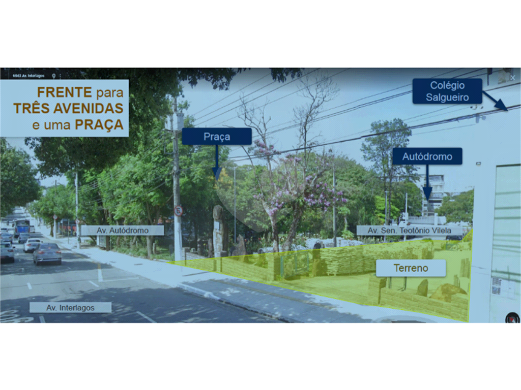 Terreno de esquina | 3.334 m² | ZEU |Em frente Autódromo de Interlagos – São Paulo