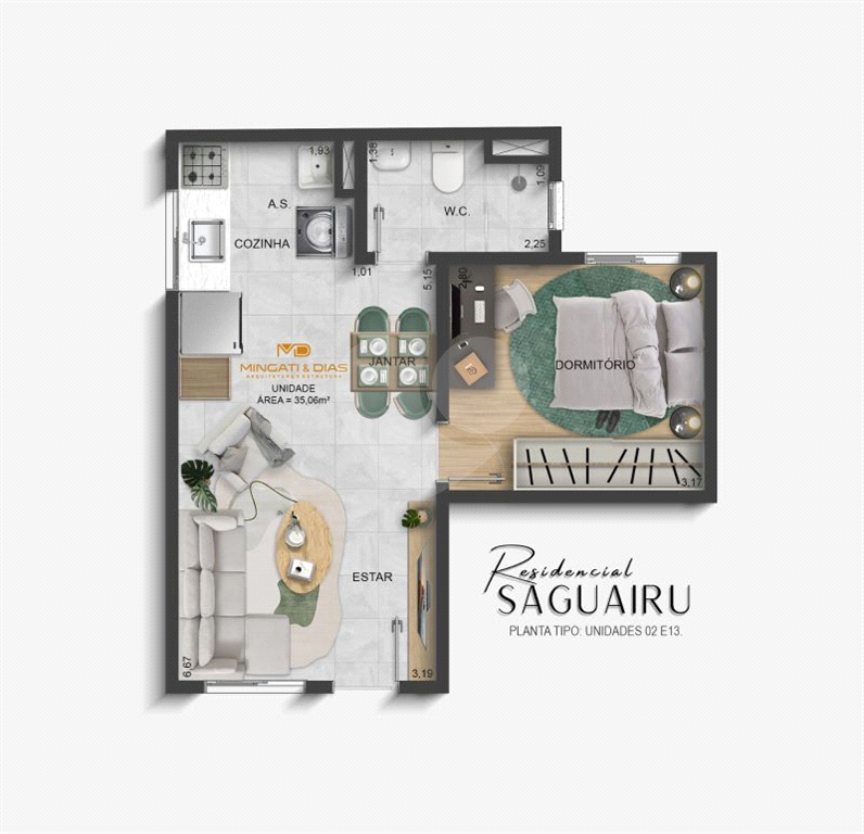 APARTAMENTO em CASA VERDE