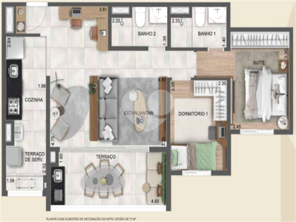 Apartamento 71m² com 3 Dorms (1 Suíte) e Varanda Gourmet a 200m do Metrô Parada Inglesa